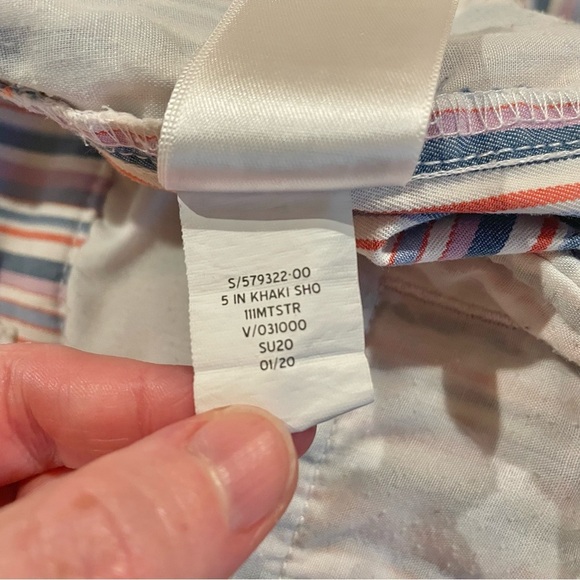 Gap 5” Khaki Shorts Multicolor Stripe 12 High Rise Stretch Cotton Summer - Picture 7 of 10